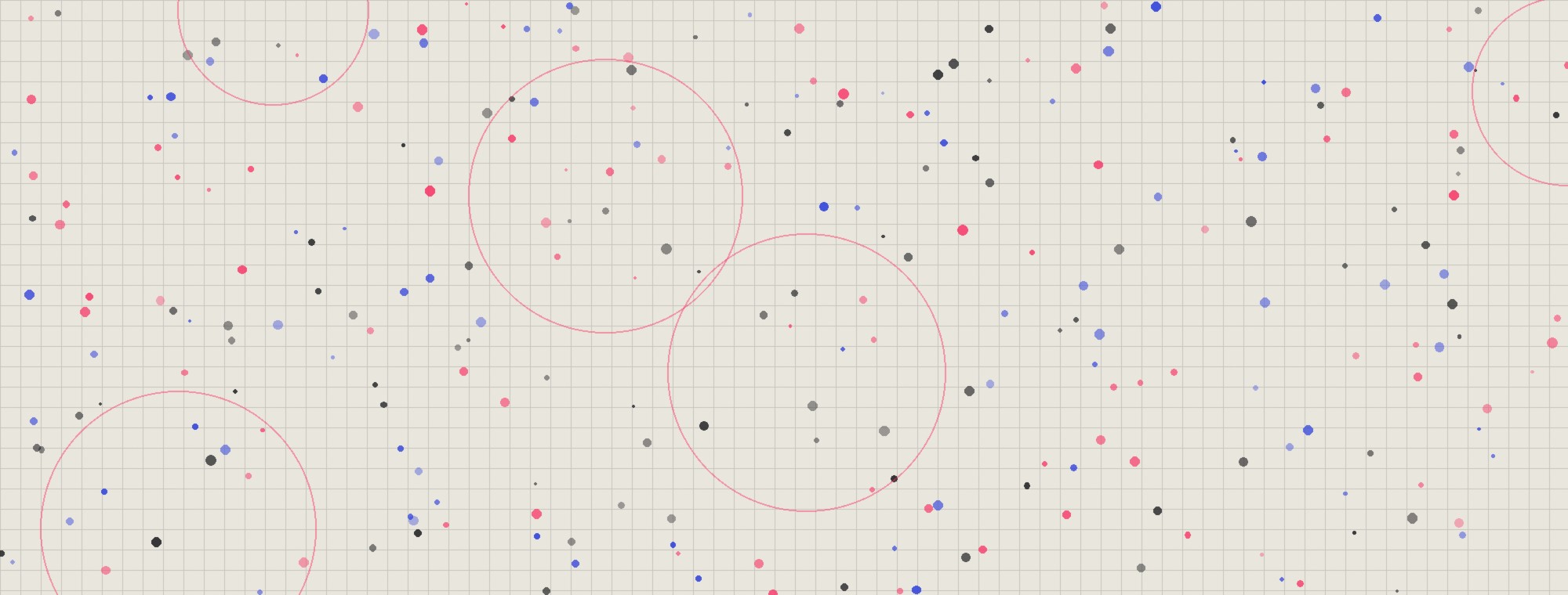 Illustration abstraite de points et halos, page de soumission de projet indielab